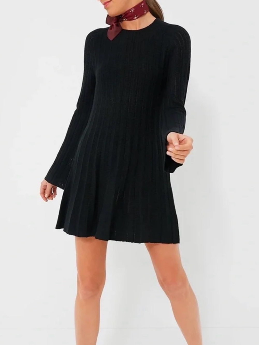 Pomander Place Black Adi Long Sleeve Ribbed Knit Dress Tuckernuck - Picture 1 of 6